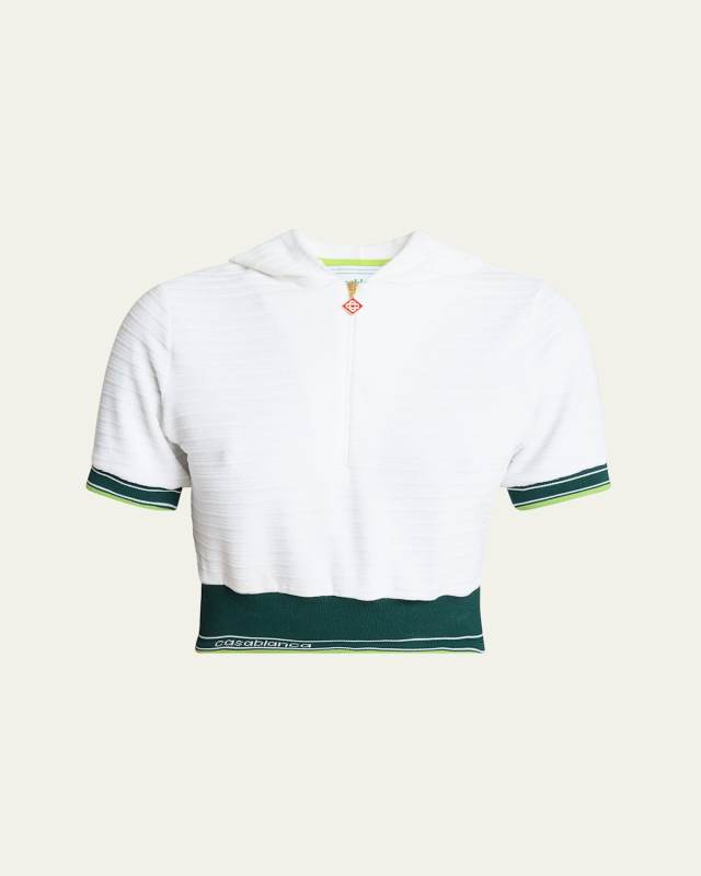 Tennis Hooded Short-Sleeve Top